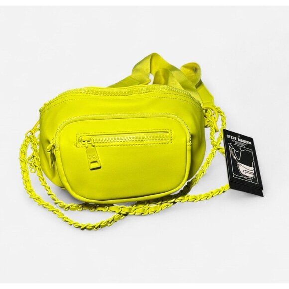 Steve Madden BLIVELY Neon Yellow Convertible Belt Shoulder Bag, Travel Vacay - Picture 1 of 7